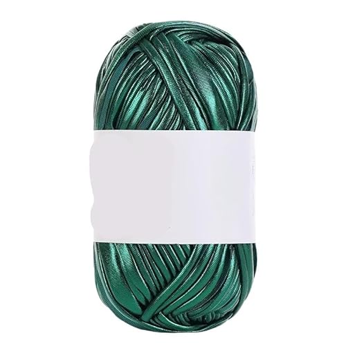 200 g glänzendes Metallic-Stoffgarn for Handstricken, DIY-Häkelprojekte, perfekt for Rucksäcke, Kissen, Schuhe und Accessoires(Emerald Green) von LiuliuBull