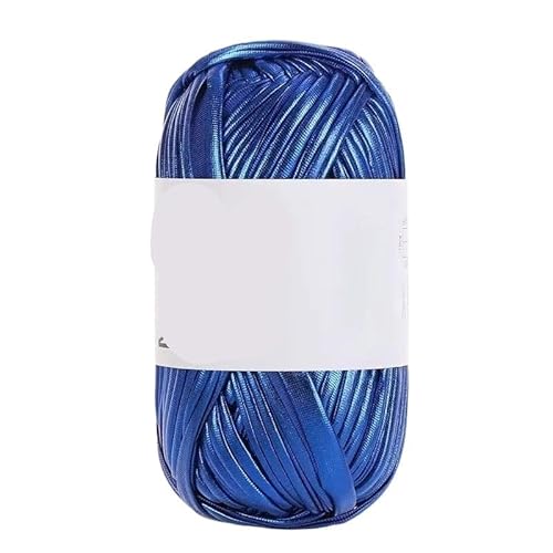 200 g glänzendes Metallic-Stoffgarn for Handstricken, DIY-Häkelprojekte, perfekt for Rucksäcke, Kissen, Schuhe und Accessoires(Treasure Blue) von LiuliuBull