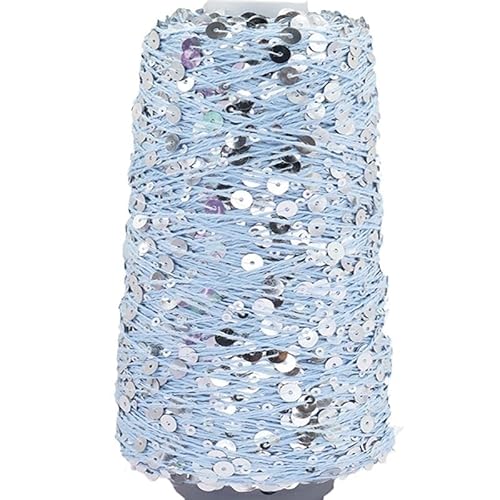 470 g Baumwollgarn for Handstricken – 3 mm und 6 mm reine Baumwolle mit glitzernden Perlen for selbstgemachte Wollpullover, Mützen, Schals und Häkelprojekte(Color 18) von LiuliuBull