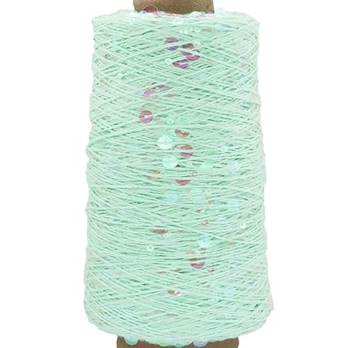 470 g Baumwollgarn for Handstricken – 3 mm und 6 mm reine Baumwolle mit glitzernden Perlen for selbstgemachte Wollpullover, Mützen, Schals und Häkelprojekte(Color 19) von LiuliuBull