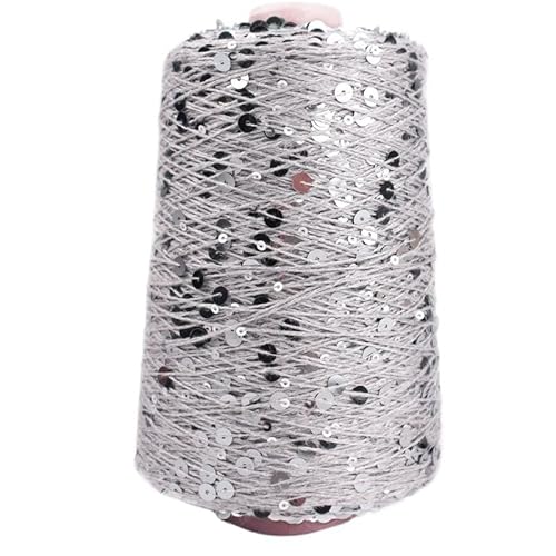 470 g Baumwollgarn for Handstricken – 3 mm und 6 mm reine Baumwolle mit glitzernden Perlen for selbstgemachte Wollpullover, Mützen, Schals und Häkelprojekte(Color 21) von LiuliuBull