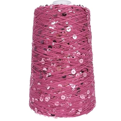 470 g Baumwollgarn for Handstricken – 3 mm und 6 mm reine Baumwolle mit glitzernden Perlen for selbstgemachte Wollpullover, Mützen, Schals und Häkelprojekte(Color 62) von LiuliuBull