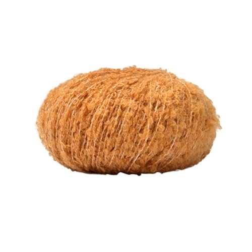 50 g Alpaka-Wollschlingengarn for DIY-Projekte – weiches Teddy-Rollgarn for Handstricken und Weben von Schals(Color20) von LiuliuBull