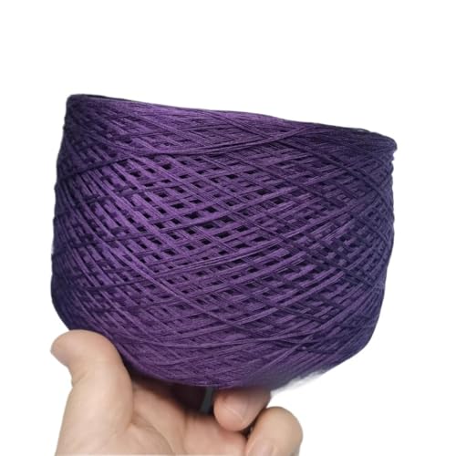 70% Seide und 30% Baumwolle, 4-fädiges Naturstrickgarn for selbstgestrickte Kleidung, Mützen und dekorative Häkelprojekte(Deep purple-250g) von LiuliuBull