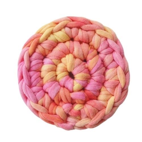 Abschnitt Färben Linie schwere Faden Farbe Wolle Tasche Kissen Teppich Weben manuelle Diy Tutorial (Color : Pink glow) von LiuliuBull