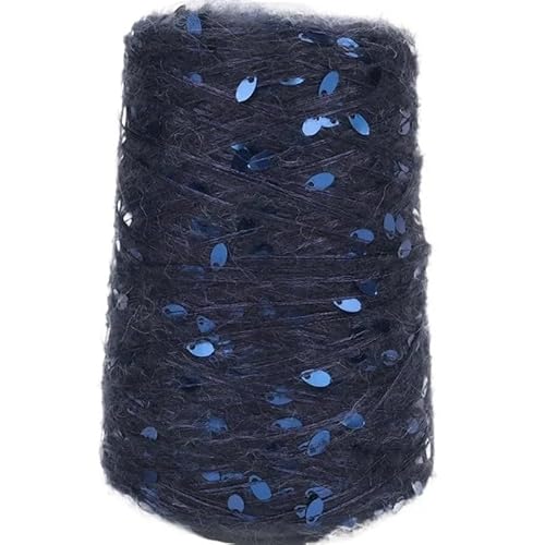 Handgewebter Wollknäuel aus Mohairwolle mit Wassertropfen-Glitzer – weiches, luxuriöses Strick- und Häkelzubehör(Color10) von LiuliuBull
