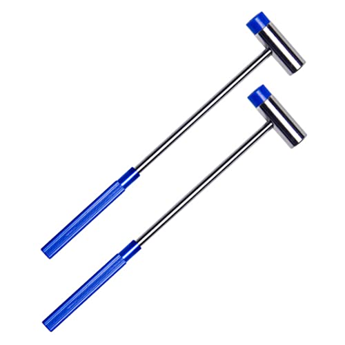 2 Stücke Dual Head Small Hammer Kunststoff Metallkopf Schmuck Mallet Tuning Hammer Multi-head Craft Hammer Mini Miniatur Hammer Für Essen Walnuss Und Juwelier (blau) von Liummrcy
