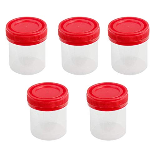 5Pcs 40ML Messbecher,Messbecher mit Deckel,Kunststoff Graduierten Messbecher,Kunststoff Messbecher Sterilbehälter mit Deckel Kunststoff Messbecher zum Mischen von Epoxid von Liummrcy