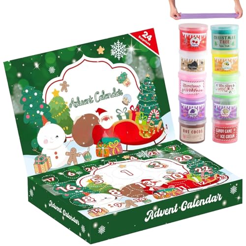Adventskalender 2025, Weihnachts -Countdown -Kalender 24 Tage Überraschungen mit unterschiedlichem Textur Fluffy Clay Kit für Kleinkinder Kinder Teenager Mädchen Adventskalender 2025, Weihnachts -Countdown -Kalender 24 Tage Überraschungen mit unterschiedlichem Textur Fluffy Clay Kit für Kleinkinder Kinder Teenager Mädchen von Liummrcy