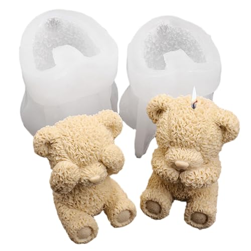 Bärenform, 2pcs süße Teddybären -Silikonform, nicht stäbchen weiche Silikonformen für Schokolade, Eiswürfel, Kerze, Pudding, Seife, Backwerkzeugezubehör Bärenform, 2pcs süße Teddybären -Silikonform, nicht stäbchen weiche Silikonformen für Schokolade, Eiswürfel, Kerze, Pudding, Seife, Backwerkzeugezubehör von Liummrcy