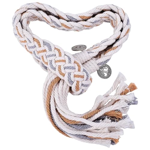 Handfasting -Schnur für Hochzeit 51.2 Stoff Hochzeit Lasso mit Anhängern rustikaler Handfasting -Schnur für Zeremonie Braut von Liummrcy