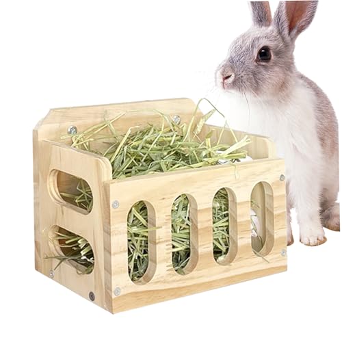 Kaninchen Heu Feeder Holz Kaninchen Heuregal, Hay Feeder Horizontal stehende Gras Fütterungsschelfspender für Meerschweinchen Haustier Häschen Chinchilla, Haustier Automatische Futterhäuschen Kaninchen Heu Feeder Holz Kaninchen Heuregal, Hay Feeder Horizontal stehende Gras Fütterungsschelfspender für Meerschweinchen Haustier Häschen Chinchilla, Haustier Automatische Futterhäuschen von Liummrcy