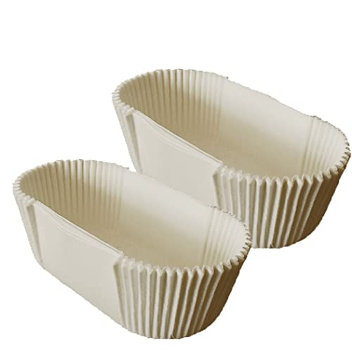 Kuchen Blechpapier Liner Laib Zinn Back Pergament Papier Liner Einweg Oval Eclair Liner Laib Liner Bread Cupcake Liner Ölsicheres Papier für Muffins Cupcakes Mini Snacks 40pcs Back von Liummrcy