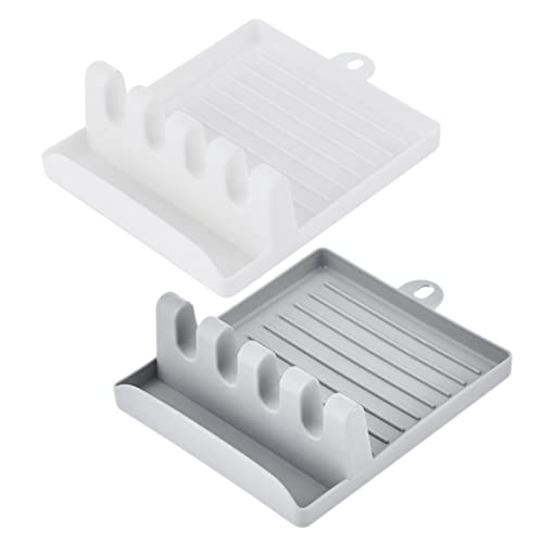 Küchenutensilien Ruhe Plastik Utensilienlöffel Halter Multifunktionales Küchenzubehör 2pcs, Löffel Ruhe von Liummrcy