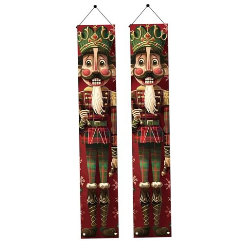 Liummrcy 1 Paar Nussknacker Banner, 70, 9 x 11, 8 Zoll Nussknacker Weihnachts Tür Banner Hängende Veranda Schild Weihnachtsdekor für Winter Yard Eingangsfeier Wall Liummrcy 1 Paar Nussknacker Banner, 70, 9 x 11, 8 Zoll Nussknacker Weihnachts Tür Banner Hängende Veranda Schild Weihnachtsdekor für Winter Yard Eingangsfeier Wall von Liummrcy