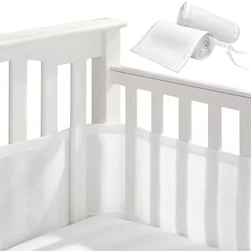 Liummrcy 1 Set Crib Stoßstangen atmungsaktive hautfreundliche Masch-Krippen-Krippen-Liner zum Schutz von Babybeinen und Armen, sicher und konform, Besser Feste Unterstützung, weiß Liummrcy 1 Set Crib Stoßstangen atmungsaktive hautfreundliche Masch-Krippen-Krippen-Liner zum Schutz von Babybeinen und Armen, sicher und konform, Besser Feste Unterstützung, weiß von Liummrcy