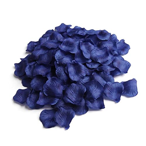 Liummrcy 100 PCs schöne künstliche Rosenblätter Lebendige Simulation Blütenblätter Home Bouquet Blumendekor dunkelblau Blütenblätter Künstliche Pflanze, künstliche Rosenblätter, Rosenblätter Dekor, von Liummrcy