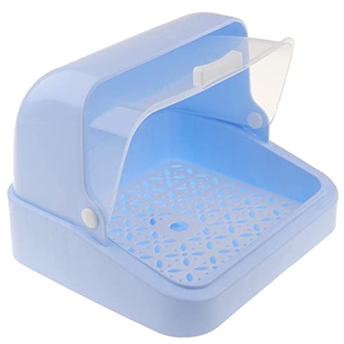 Liummrcy Anti-Staub-Trocknungsregal Flasche Anti-Staub Pflegeflasche Aufbewahrungsbox-Geschirr Organizer Blau von Liummrcy