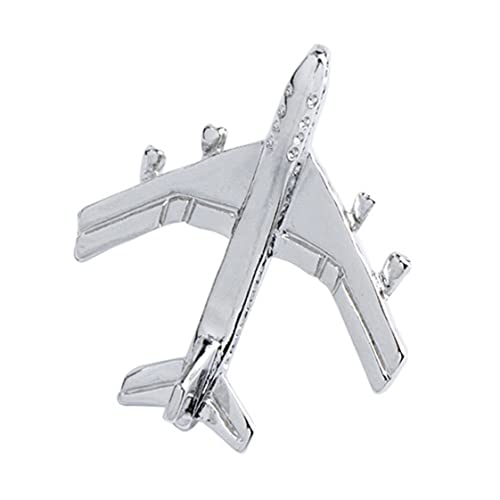 Liummrcy Flugzeug Brosche Silber Flugbegleiter Tie Pin Jet Flight Badge Brosche Accessoire-Some Design Brosche, Manns Krawattenkragen Pin von Liummrcy