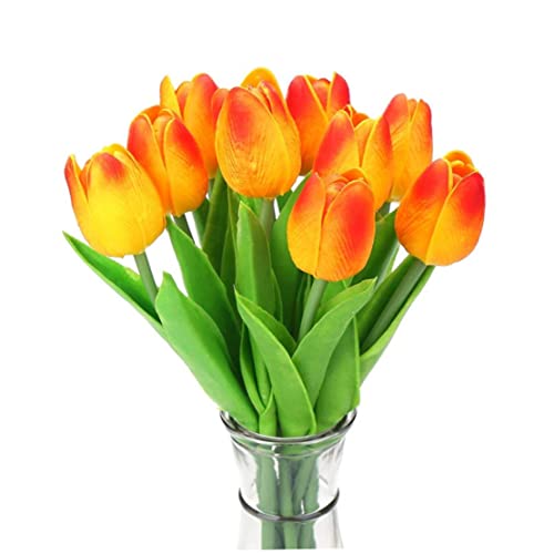 Liummrcy Künstliche Tulpen Blumen, 10pcs künstliche Tulpe gefälschte Simulation Tulpe Blumenstrauß, Simulation Blumen Gefälschte Blumen Latex Material echt von Liummrcy