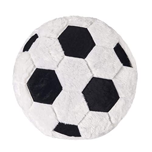 Liummrcy Runde Plüschkissen weich gefüllte Fußball -Kugelmuster Kissen Rückenstütze Sofa Dekor 45 cm Plüschfußballkissen, gefüllte Fußballkissen, gefülltes runde Kissen, runde Plüschkissen, von Liummrcy