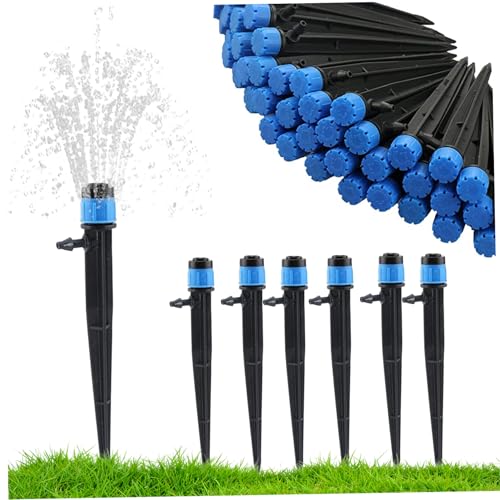 Liummrcy Tropfbewässerungsemitter für 4/7 -mm -Röhrchengarten Wasserbewässerung Tropfer Einstellbar 360 Grad für Gartenwässerungssystem 60pcs 13 cm, Schwimmen von Liummrcy