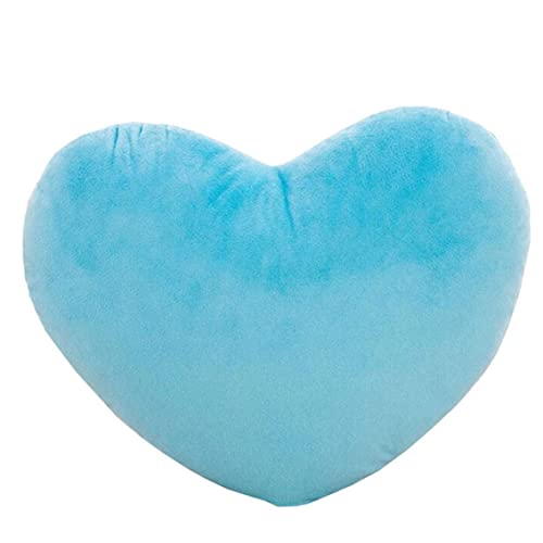 Liummrcy Valentinstag Herzkissen, Herzplüschkissen, Valentinstag Herzkissen Flauschiger Herzkissen gefülltes dekoratives Kissen 20x30 cm Blau von Liummrcy