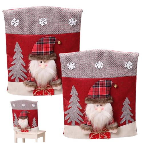 Liummrcy Weihnachtsstuhl Rückenabdeckungen 2PCS 3D niedliche weiche komfortable Weihnachtsstuhlabdeckungen für Küchenhotelfeiertagsfeier, Santa Liummrcy Weihnachtsstuhl Rückenabdeckungen 2PCS 3D niedliche weiche komfortable Weihnachtsstuhlabdeckungen für Küchenhotelfeiertagsfeier, Santa von Liummrcy