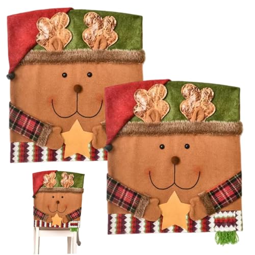 Liummrcy Weihnachtsstuhl Rückenabdeckungen 2PCS Nette Weg COMEPTOR HELY STOUS -TRECKEN FÜR KITILEN Hotel Holiday Party Decor, Elch Liummrcy Weihnachtsstuhl Rückenabdeckungen 2PCS Nette Weg COMEPTOR HELY STOUS -TRECKEN FÜR KITILEN Hotel Holiday Party Decor, Elch von Liummrcy