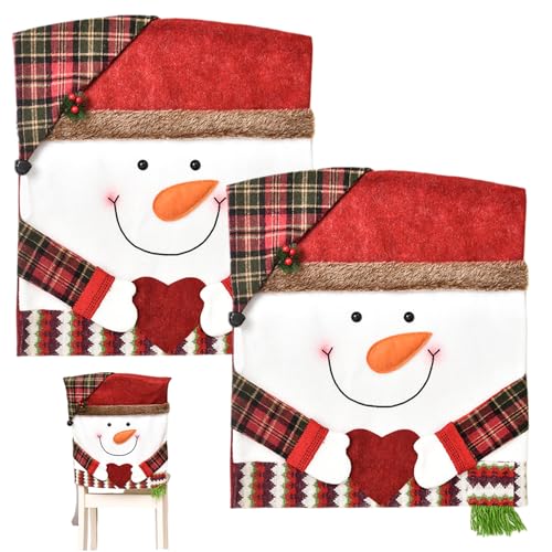 Liummrcy Weihnachtsstuhl Rückenabdeckungen 2PCS Nette Weg COMEPTOR HILCHE STOUSHOVER FÜR KITILEN HOTKELNISION FREI FORTERKESTELLE, Snowman Liummrcy Weihnachtsstuhl Rückenabdeckungen 2PCS Nette Weg COMEPTOR HILCHE STOUSHOVER FÜR KITILEN HOTKELNISION FREI FORTERKESTELLE, Snowman von Liummrcy