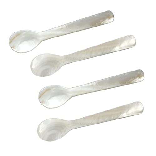 Mutter des Perlenlöffel Klassiker Kaviar Löffel Egglöffel Mutter von Perle 12 cm 4pcs (Liummrcy). von Liummrcy