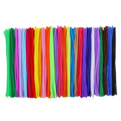 Rohrreiniger, Chenille Stiele Rohrreiniger farbenfrohe Stöcke DIY Bastelwerkzeugwerk für Kinder Kinder 100pcs von Liummrcy