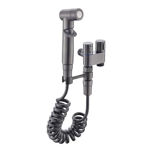 Toilettenarmatur Sprühgerät, 1 in 2 Out Dual Control Ventil 1 in 2 Out Waschmaschine Toilette Wasserhahn für Bidet Badezimmer grau von Liummrcy