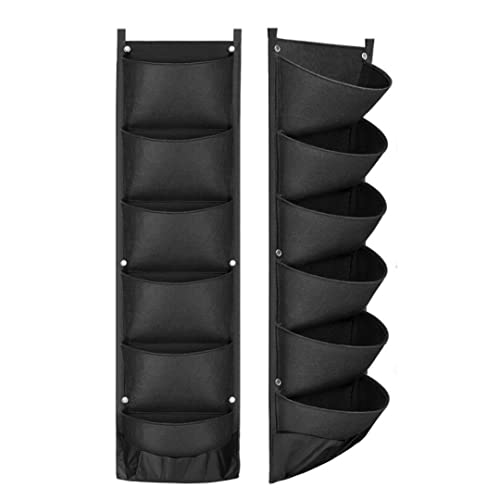 Vertikale hängende Pflanzerbeutel, 2 Pack 7 Taschengarten Pflanzer Wandmontage Hängende Pflanze Wachsen Beutel, hängende Pflanzerbeutel vertikaler Wand Pflanzer Anpflanztaschen für Innengarten im von Liummrcy