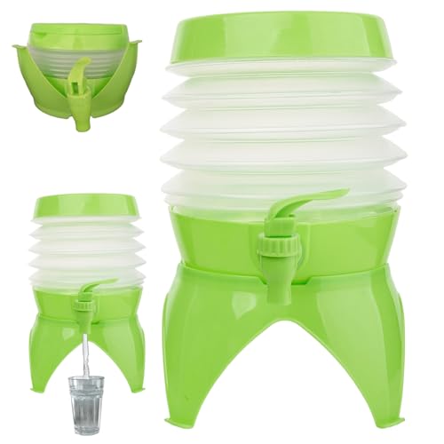 Wasserbehälter mit Zapfen, 3, 5 -l -Collabsible -Getränkspender, tragbarer Camping -Wasserkrug mit stabiler Basis und Griff für Haus im Freien im Freien Wasserbehälter mit Zapfen, 3, 5 -l -Collabsible -Getränkspender, tragbarer Camping -Wasserkrug mit stabiler Basis und Griff für Haus im Freien im Freien von Liummrcy