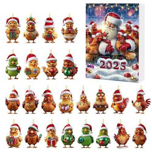 Weihnachtsab Adventskalender 2025 24 Tage Weihnachten Countdown -Kalender mit 2d Acrylhähnchen -Ornamenten Kinder Erwachsene Weihnachtsbaumwandtür Fensterdekoration Dekor Weihnachtsab Adventskalender 2025 24 Tage Weihnachten Countdown -Kalender mit 2d Acrylhähnchen -Ornamenten Kinder Erwachsene Weihnachtsbaumwandtür Fensterdekoration Dekor von Liummrcy