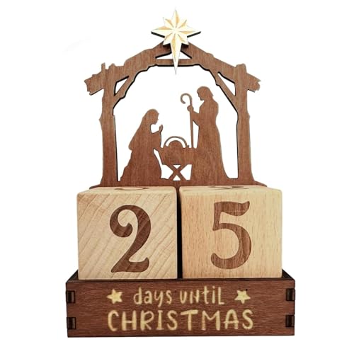 Weihnachtsab Adventskalender Holzgebädigkeit Weihnachtsfest -Kalender Fun Tabletop Orament für Schlafzimmer Wohnzimmer Home Decor Winter Festival Weihnachtsab Adventskalender Holzgebädigkeit Weihnachtsfest -Kalender Fun Tabletop Orament für Schlafzimmer Wohnzimmer Home Decor Winter Festival von Liummrcy