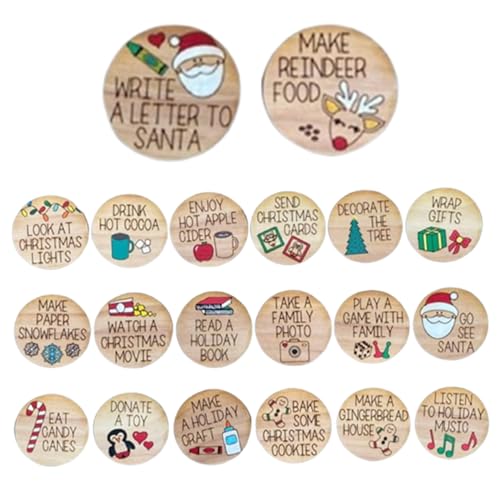 Weihnachtsverzierung, Weihnachts -Countdown -Tokens Set 1, 77 Zoll TO DO LISTENDE Kalender Token von Liummrcy