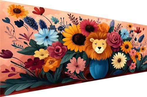 Diamond Painting Blume Diamond Painting Erwachsene Groß Xxl LöWe 60x120cm,5D Diamant Malerei Strass Kristall Kreuzstich Stickerei,Mosaikherstellung Kunsthandwerk FüR Schlafzimmer Dekoration Q1-318 Diamond Painting Blume Diamond Painting Erwachsene Groß Xxl LöWe 60x120cm,5D Diamant Malerei Strass Kristall Kreuzstich Stickerei,Mosaikherstellung Kunsthandwerk FüR Schlafzimmer Dekoration Q1-318 von Liuyqing