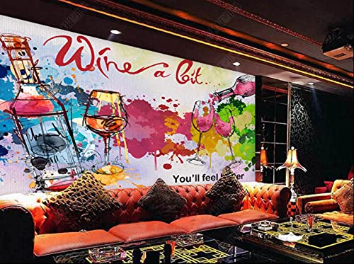 Fototapete wohnzimmer Handbemalte Weinbar Weingut Wandtapete Wall paper -350cmx245cm von Liuzhou