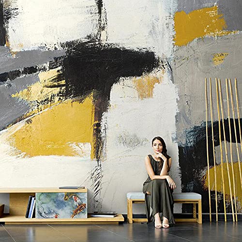 Imitation handgemalte Kunst Persönlichkeit abstrakte Ölgemälde Wohnzimmer TV Hintergrund Tapete nahtlose Sofa Tapete Wandbild Wandverkleidung-250cmx175cm von Liuzhou