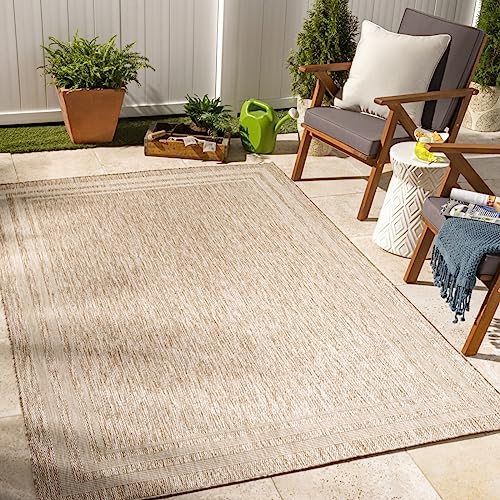 Livabliss Colos – Wetterfest für In- & Outdoor, 160 x 213 cm Boho-Style für Balkon, Terrasse, Garten & Küche, in Beige und Creme von Livabliss