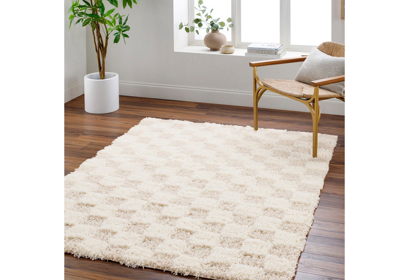 Livabliss Hochflor-Teppich DEWAS, rechteckig, Höhe: 63 mm von Livabliss