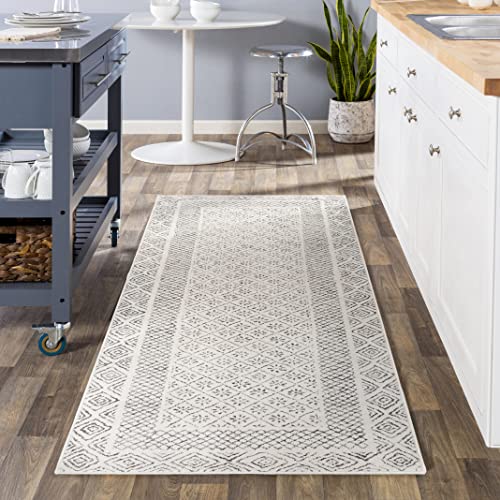 Livabliss Monaco Teppich Wohnzimmer Boho, großer Teppich Schlafzimmer 80x220 cm - Teppich für Esszimmer mit geometrischem Muster, Skandinavischer Wohnzimmerteppich modern in Beige, Holzkohle Grau Livabliss Monaco Teppich Wohnzimmer Boho, großer Teppich Schlafzimmer 80x220 cm - Teppich für Esszimmer mit geometrischem Muster, Skandinavischer Wohnzimmerteppich modern in Beige, Holzkohle Grau von Livabliss