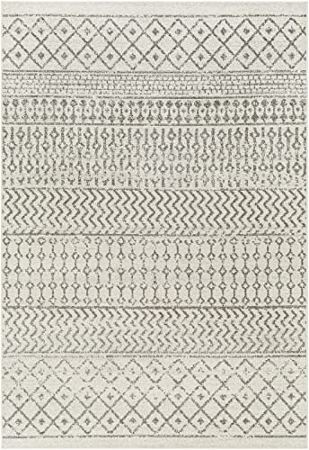 Livabliss Nice Teppich Wohnzimmer Boho, großer Teppich Schlafzimmer 120x170 cm - Teppiche für Esszimmer mit geometrischem Muster, Skandinavischer Wohnzimmerteppich modern in Creme, Holzkohle, Schiefer von Livabliss