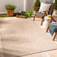 Livabliss Teppich "LENON", rechteckig, 4 mm Höhe, Teppich In- /Outdoor Boho Jute-Optik, Balkon, Terrasse, Garten, Beige von Livabliss