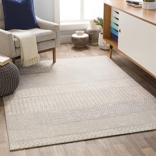 Livabliss Buenos Aires Teppich 200x290 cm – Moderner Boho-Teppich mit skandinavischem, geometrischem Muster für Wohn-, Schlaf- & Esszimmer in Grau & Elfenbein Livabliss Buenos Aires Teppich 200x290 cm – Moderner Boho-Teppich mit skandinavischem, geometrischem Muster für Wohn-, Schlaf- & Esszimmer in Grau & Elfenbein von Livabliss