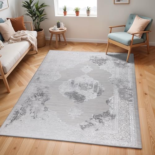 Livabliss Tangier Vintage Teppich Groß - Orientalischer Wohnzimmer 160x213 cm, Esszimmer, Schlafzimmer - Boho Kurzflor für Einfache Pflege - Muster in Elfenbein Livabliss Tangier Vintage Teppich Groß - Orientalischer Wohnzimmer 160x213 cm, Esszimmer, Schlafzimmer - Boho Kurzflor für Einfache Pflege - Muster in Elfenbein von Livabliss