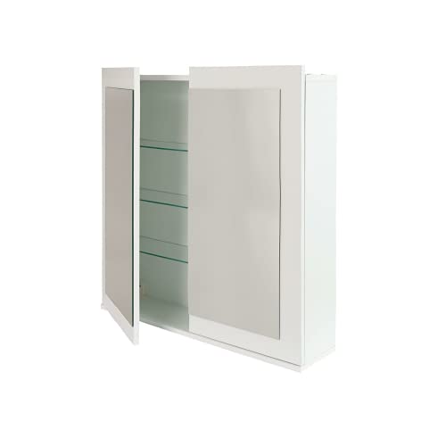 Livarno Spiegelschrank Badezimmer Spiegelschrank Wandschrank Schminkschrank, Weiß, Groß, Holzwerkstoff, Pflegeleicht, Freistehend, Modern von Livarno