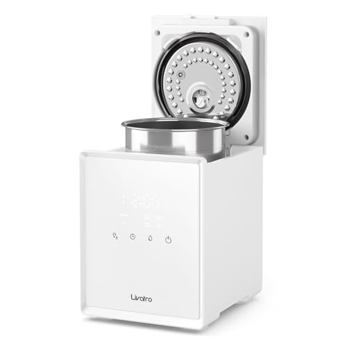 Livatro Luftbefeuchter Schlafzimmer Top-Fill, 3L Edelstahl Warmnebel Luftbefeuchter, Reduziert 99,97% der Bakterien, Für Schlafzimmer und Wohnzimmer, Spülmaschinenfest Humidifier,mit Schlafmodus von Livatro